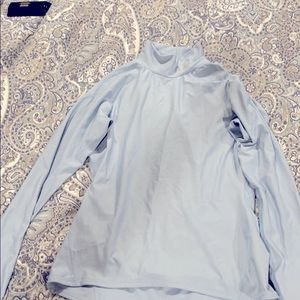 The north face blue turtle neck